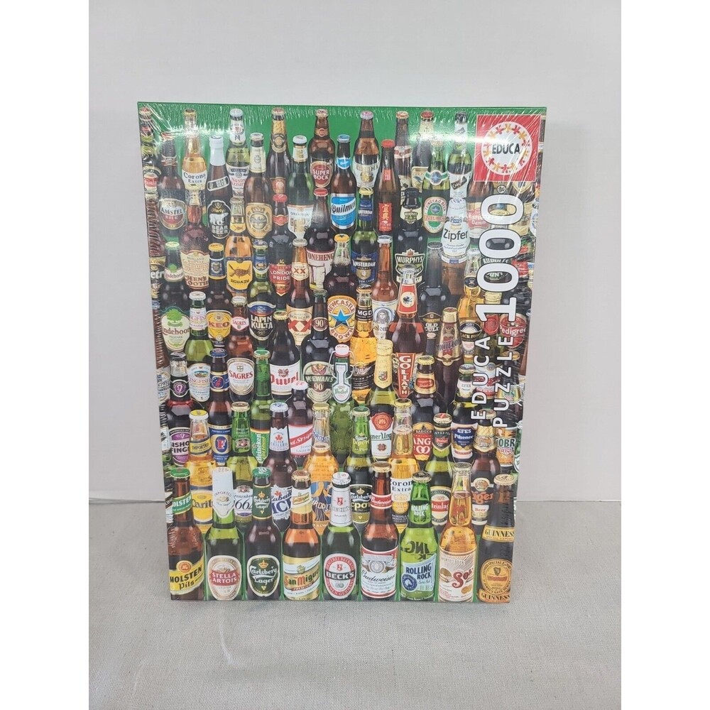 NEW Factory Sealed Educa BEERS 1000 Pc Jigsaw Puzzle Bottles Of Beer on The Wall